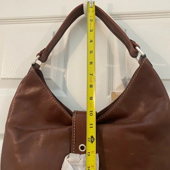 Michael Kors Vintage Hutton Large Hobo Bag in Chocolate Brown Leather NWT - Picture 4 of 9